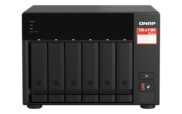 QNAP TS-673A NAS Tower Ethernet LAN Black V1500B