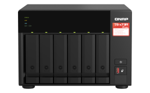 QNAP TS-673A NAS Tower AMD Ryzen V1500B 8 GB DDR4 108 TB HDD QNAP Turbo System Anthracite