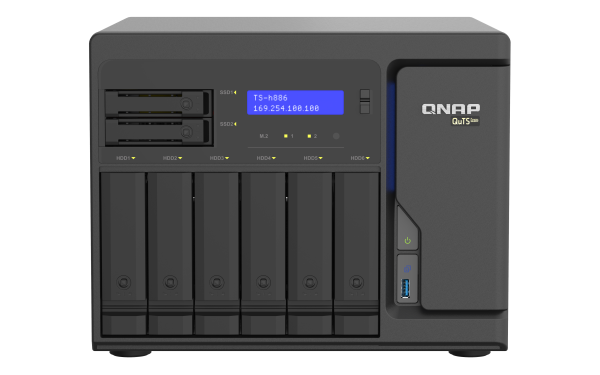 QNAP TS-H886-D1622-16G NAS Tower Ethernet LAN Black D-1622