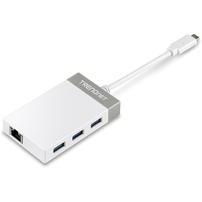 Trendnet TUC-ETGH3 laptop dock/port replicator USB 3.2 Gen 1 (3.1 Gen 1) Type-C Grey, White