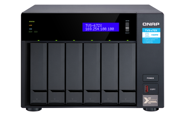 QNAP TVS-672X-I3-8G/108TB-IWP NAS/storage server Tower Ethernet LAN Black i3-8100T