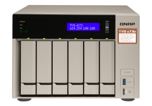 QNAP TVS-673e NAS Tower AMD Embedded R-Series SoC RX-421BD 4 GB DDR4 72 TB HDD QNAP Turbo System Black, Bronze