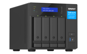 QNAP TVS-H474 NAS Tower Intel® Pentium® G7400 8 GB DDR4 QuTS hero Black