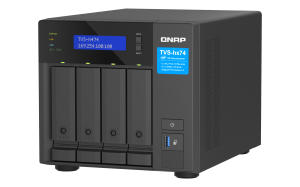 QNAP TVS-H474 NAS Tower Intel® Pentium® G7400 8 GB DDR4 QuTS hero Black