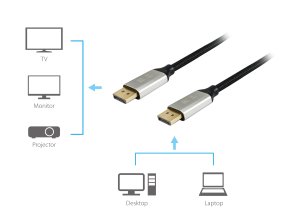 Equip DisplayPort 1.4 Premium Cable, 10m, 8K/60Hz