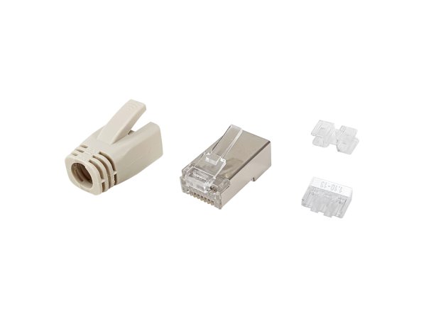 Equip Cat.6A RJ45 Shielded Plug Set, 100pcs/pack