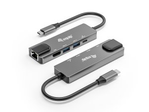 Equip USB-C 5 in1 Multifunction Adapter, HDMI, Gigabit LAN, USB 3.2 GEN1, 100W USB PD