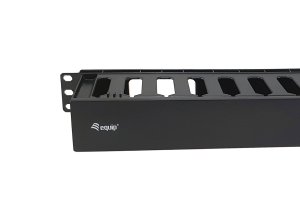 Equip 19" Rack Mount Cable Management Panel, Black