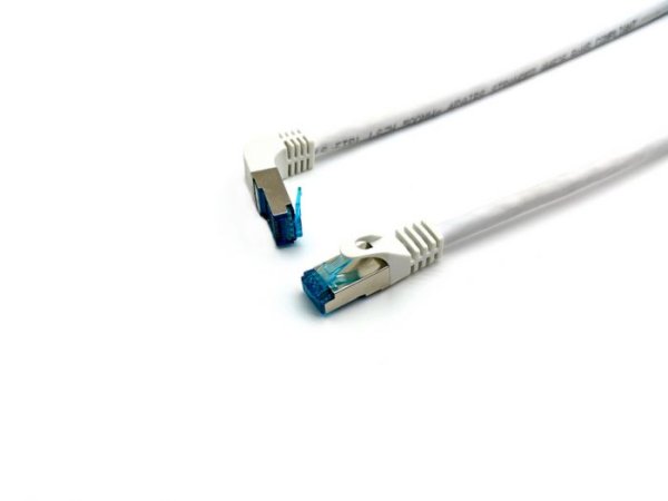 Equip 605800 Cat.6A S/FTP Patch Cable Angeld to Straight 1.0m White