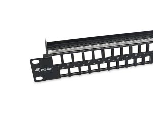 Equip 48-Port Keystone Cat.6 Unshielded Patch Panel, Black