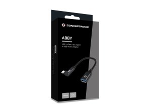 Conceptronic ABBY19B USB 3.2 Gen 2 90° angled to USB-A OTG Adapter