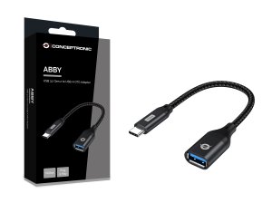 Conceptronic ABBY18B USB 3.2 Gen 2 to USB-A OTG Adapter