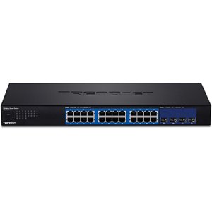 Trendnet TEG-30284 network switch Managed Gigabit Ethernet (10/100/1000) 1U Black