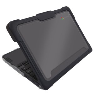 Techair TACHS004 Protective Hard Shell case for Lenovo 300e/500e 3rd Gen Chromebook, 11.6 black/clear