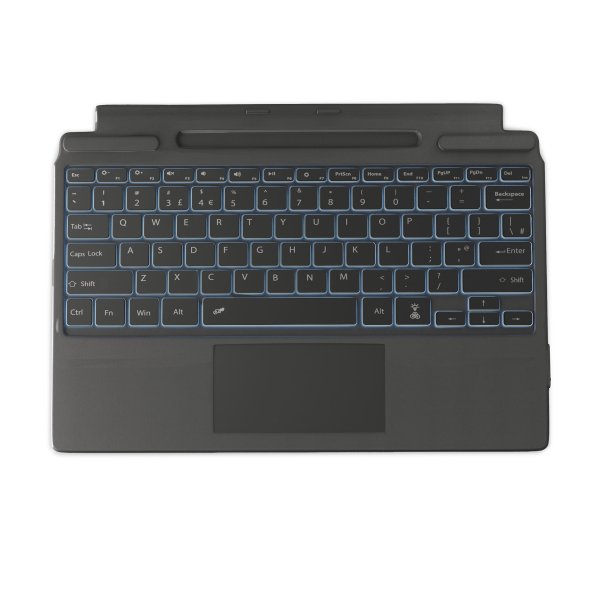 Standivarius Backlit Freedom keyboard offers the same functionality as a MS Surface Pro keyboard plus Bluetooth connectivity and a built-in USB-C charged battery. This allows the keyboard to be positioned for ergonomic use especially when the Surface Pro