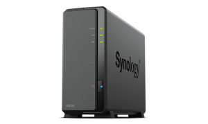 Synology DS124 16TB (Synology HAT33) 1 bay NAS; Realtek RTD1619B 1.7GHz quad-core processor; 1 GB non-ECC DDR4; 1 x 1GbE RJ-45 LAN ports and 2 x USB 3.2 Gen 1 ports