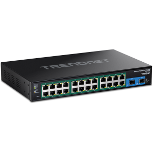 TRENDnet TI-RP262 26-Port Hardened Industrial Gigabit PoE+ Rackmount Switch