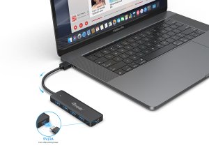 Equip 4-Port USB 3.2 Gen 1 Hub with USB-C Adapter