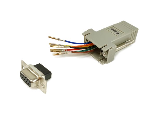 Equip DB9 to RJ45 adapter