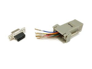 Equip DB9 to RJ45 adapter