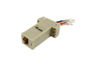 Equip DB9 to RJ45 adapter