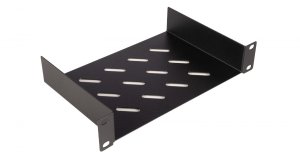 Equip Fixed Shelf 10', 1U, 150MM, Black