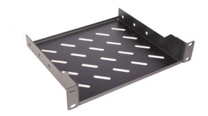 Equip Fixed Shelf 10', 1U, 200MM, Black