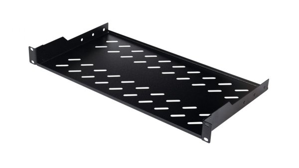 Equip Fixed Shelf 19', 1U, 400MM, Black