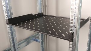 Equip Fixed Shelf 19', 1U, 600MM, Black