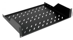 Equip Fixed Shelf 19', 2U, 800MM, Black