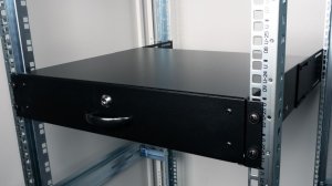 Equip Lockable Drawer 19', 2U, RAL9005 Black