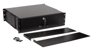 Equip Lockable Drawer 19', 3U, RAL9005 Black