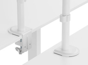 Equip 17"-32" Articulating Monitor Desk Mount Bracket, White