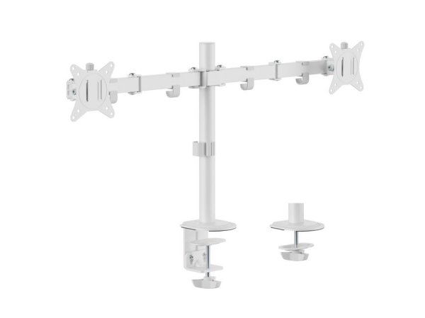 Equip 17"-32" Articulating Dual Monitor Desk Mount Bracket, White