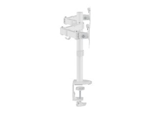 Equip 17"-32" Articulating Dual Monitor Desk Mount Bracket, White