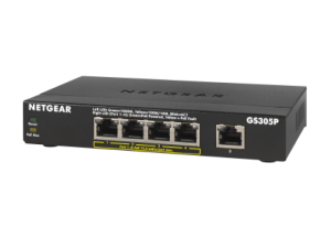 NETGEAR GS305Pv2 Unmanaged Gigabit Ethernet (10/100/1000) Power over Ethernet (PoE) Black