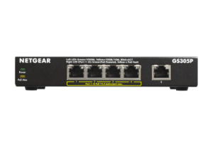 NETGEAR GS305Pv2 Unmanaged Gigabit Ethernet (10/100/1000) Power over Ethernet (PoE) Black