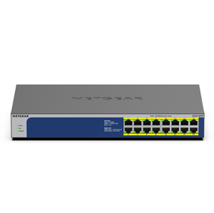 NETGEAR GS516PP Unmanaged Gigabit Ethernet (10/100/1000) Power over Ethernet (PoE) Blue, Grey