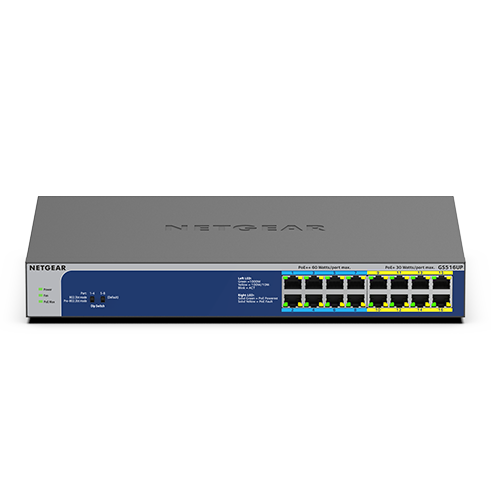 NETGEAR GS516UP Unmanaged Gigabit Ethernet (10/100/1000) Power over Ethernet (PoE) Grey