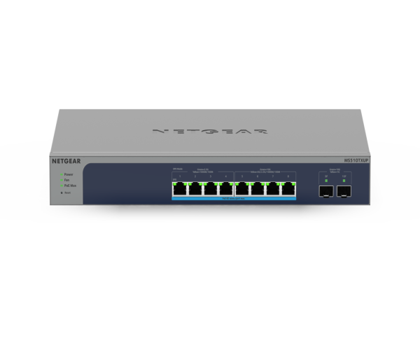 NETGEAR MS510TXUP network switch Managed L2/L3/L4 10G Ethernet (100/1000/10000) Power over Ethernet (PoE) Grey, Blue