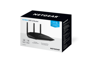 NETGEAR Nighthawk 4-Stream AX1800 WiFi 6 Router (RAX10) wireless router Gigabit Ethernet Dual-band (2.4 GHz / 5 GHz) Black