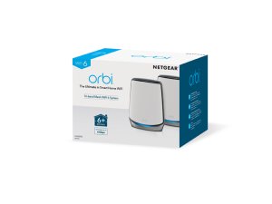 NETGEAR Orbi RBK852 AX6000 WiFi 6 Mesh System Tri-band (2.4 GHz / 5 GHz / 5 GHz) Wi-Fi 6 (802.11ax) Grey, White 8 Internal