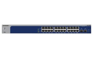 NETGEAR XS724EM Managed L2 10G Ethernet (100/1000/10000) 1U Blue, Grey