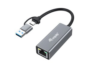 Equip USB-C to 2.5 Gigabit Ethernet Network (USB-C+A) Adapter