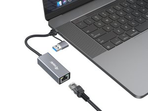 Equip USB-C to 2.5 Gigabit Ethernet Network (USB-C+A) Adapter