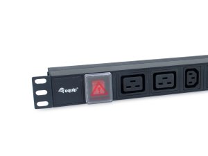 Equip 8-Outlet, 6 x IEC-C13+ 2X IEC-C19 Power Distribution Unit, on/off switch, Aluminum Shell