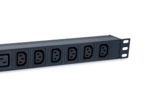 Equip 8-Outlet, 6 x IEC-C13+ 2X IEC-C19 Power Distribution Unit, on/off switch, Aluminum Shell