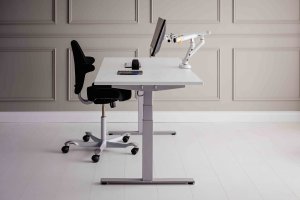 BakkerElkhuizen BE Flexible Dual 88.9 cm (35") White Desk