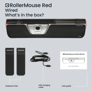 Contour Design RollerMouse Red, Wired - ergonomic mouse- Cabled- USB-C