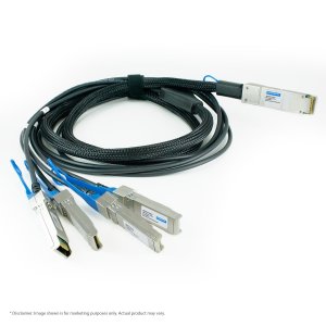 Hypertec DAC-40GBASE-CR4 QSFP+ to 4x10GBASE-CU SFP+ Passive Cable Cisco Compatible- 0.5M